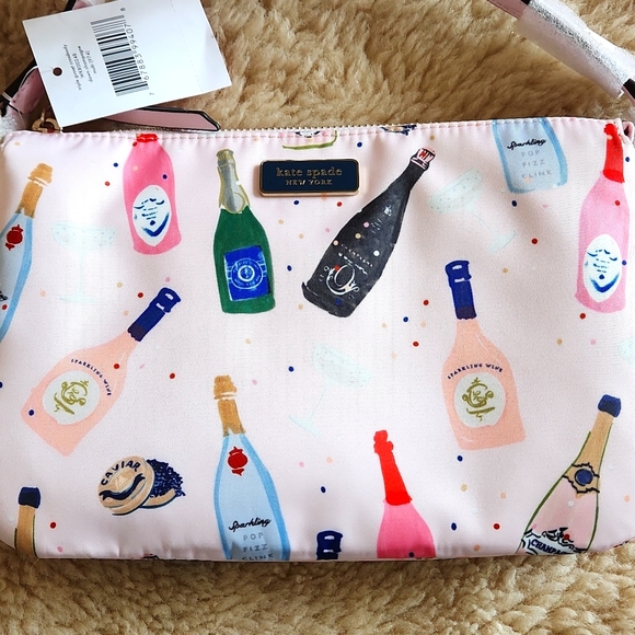 NWT Kate Spate Triple Gusset Pink Dawn Champagne Crossbody ๐พ ๐ - Picture 2 of 16